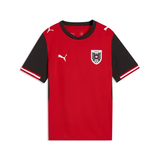 Zdjęcie produktu PUMA Młodzieżowa koszulka domowa reprezentacji Austrii 2026, Akcesoria, Czerwony