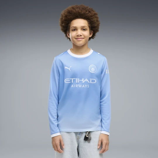 Zdjęcie produktu PUMA Młodzieżowa koszulka domowa z długim rękawem Manchester City 26 / 27, Odzież, Niebieski