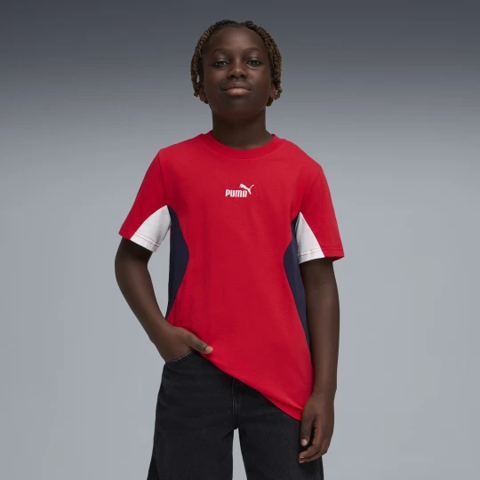 Zdjęcie produktu PUMA Młodzieżowa koszulka Essentials Block, Odzież, Czerwony