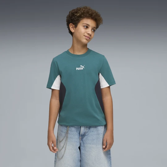 Zdjęcie produktu PUMA Młodzieżowa koszulka Essentials Block, Odzież, Zielony