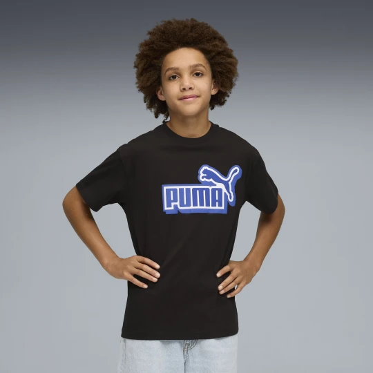 Zdjęcie produktu PUMA Młodzieżowa koszulka o luźnym kroju Essentials Logo Lab z grafiką, Odzież, Czarny