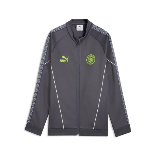 Zdjęcie produktu PUMA MÅ‚odzieÅ¼owa kurtka Manchester City KING Anthem, OdzieÅ¼, Szary