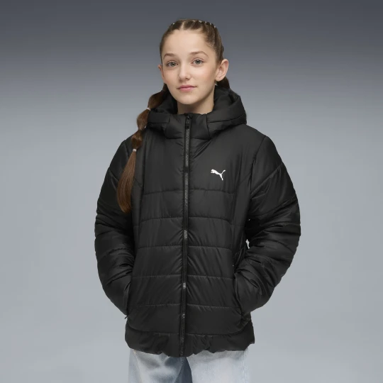 Zdjęcie produktu PUMA Młodzieżowa kurtka ocieplana Essentials z kapturem, Odzież, Czarny