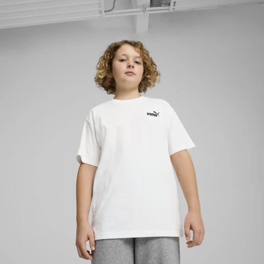 Zdjęcie produktu PUMA Młodzieżowa luźna koszulka ESS z małym logo No. 1, Odzież, Biały