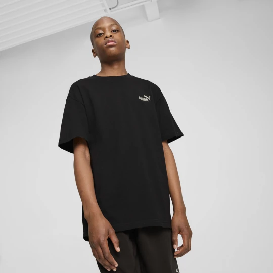 Zdjęcie produktu PUMA Młodzieżowa luźna koszulka ESS z małym logo No. 1, Odzież, Czarny
