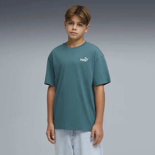 Zdjęcie produktu PUMA Młodzieżowa luźna koszulka ESS z małym logo No. 1, Odzież, Zielony