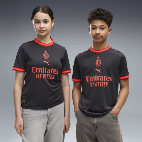 Zdjęcie produktu PUMA MÅ‚odzieÅ¼owa trzecia koszulka AC Milan 26 / 27, OdzieÅ¼, Szary