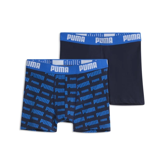 Zdjęcie produktu PUMA Młodzieżowe bokserki Everyday z logo (2 pary), Odzież, Niebieski