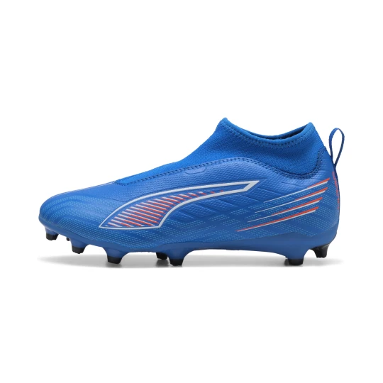 Zdjęcie produktu PUMA Młodzieżowe buty piłkarskie ULTRA 6 MATCH+ FG / AG bez sznurowadeł, Buty, Niebieski beżowy