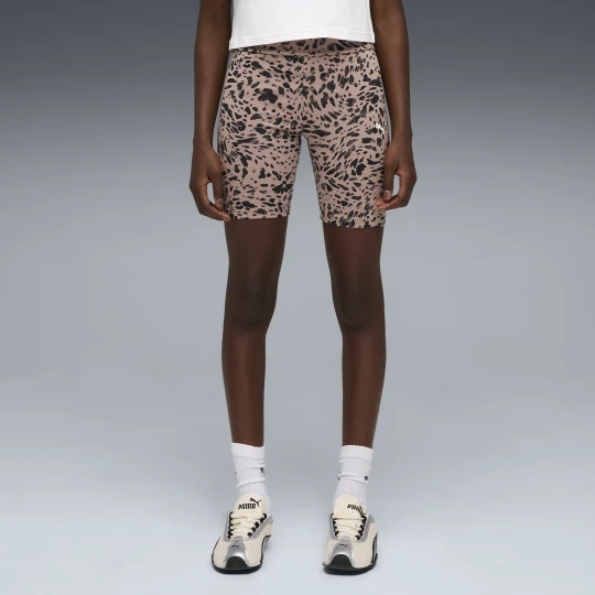 Zdjęcie produktu PUMA Młodzieżowe krótkie legginsy ze zwierzęcym nadrukiem, Odzież, Beżowy