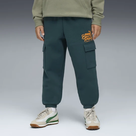 Zdjęcie produktu PUMA Młodzieżowe spodnie dresowe bojówki MID90s, Odzież, Zielony