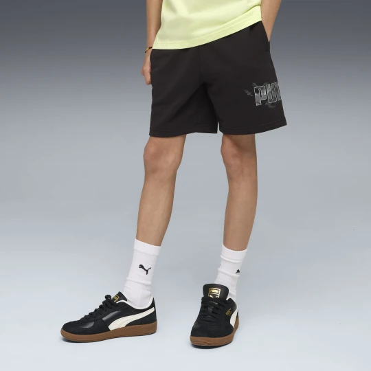 Zdjęcie produktu PUMA Młodzieżowe szorty Essentials we wzór moro, Akcesoria, Czarny