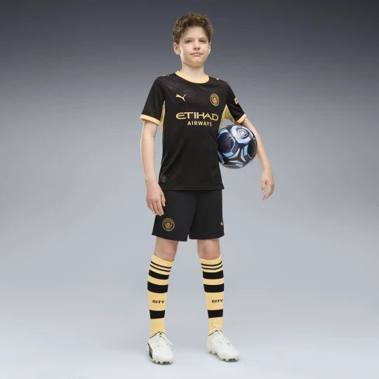 Zdjęcie produktu PUMA MÅ‚odzieÅ¼owe szorty Manchester City 26 / 27, OdzieÅ¼, Czarny