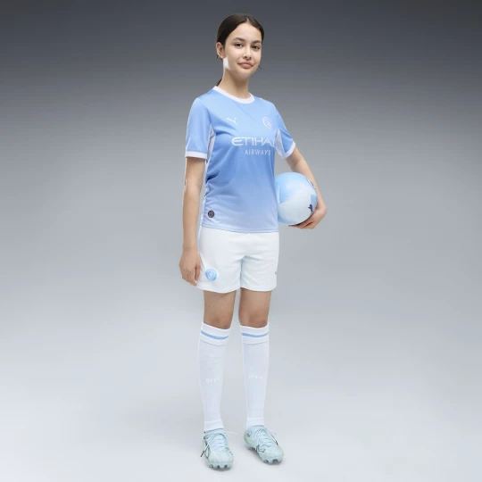 Zdjęcie produktu PUMA MÅ‚odzieÅ¼owe szorty Manchester City 26 / 27, OdzieÅ¼, Niebieski