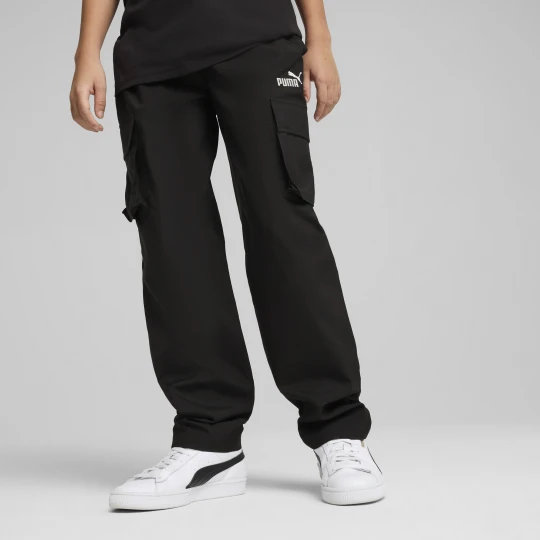 Zdjęcie produktu PUMA Młodzieżowe tkane bojówki ESS z logo No. 1, Odzież, Czarny