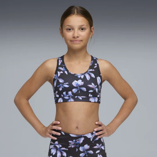 Zdjęcie produktu PUMA Młodzieżowy stanik treningowy Essentials z nadrukiem, Odzież, Czarny