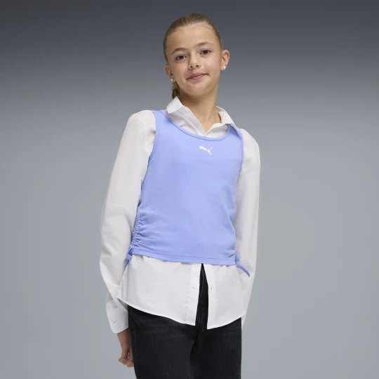 Zdjęcie produktu PUMA Młodzieżowy wąski top bez rękawów Essentials z wiązaniem, Akcesoria, Fioletowy Intense Lavender