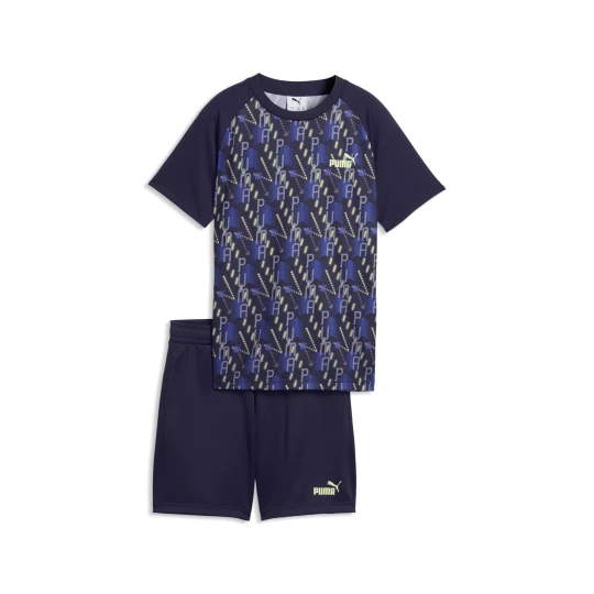 Zdjęcie produktu PUMA Młodzieżowy zestaw TRAIN ALL DAY Essentials z koszulką z nadrukiem i szortami, Akcesoria, Niebieski