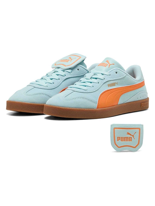 Zdjęcie produktu Puma Skórzane sneakersy "Club Azura SD" w kolorze turkusowo-pomarańczowym rozmiar: 40, 5