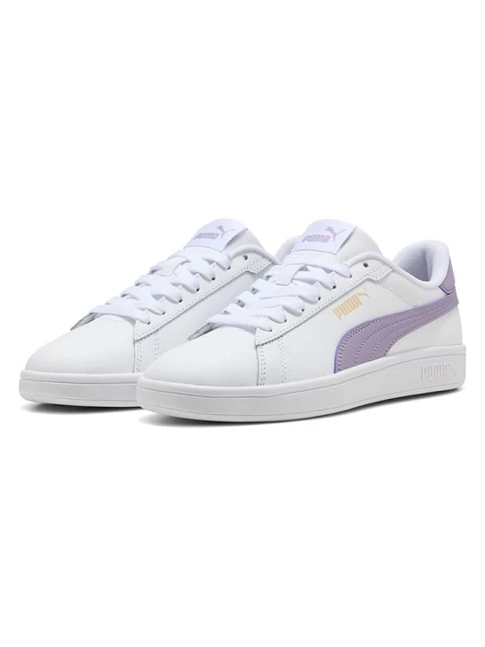 Zdjęcie produktu Puma Skórzane sneakersy "Smash 3.0 L" w kolorze biało-fioletowym rozmiar: 45