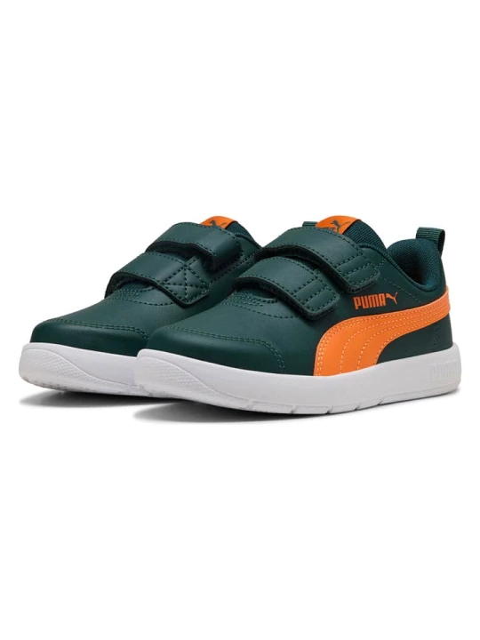 Zdjęcie produktu Puma Sneakersy "Courtflex V3" w kolorze zielono-pomarańczowym rozmiar: 29