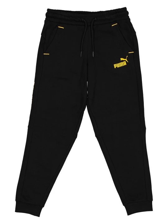 Zdjęcie produktu Puma Spodnie dresowe w kolorze czarno-żółtym rozmiar: 140