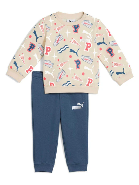 Zdjęcie produktu Puma Strój joggingowy w kolorze beżowo-granatowym rozmiar: 104
