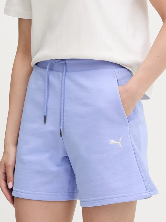 Zdjęcie produktu Puma szorty dresowe damskie z bawełną Class niebieski