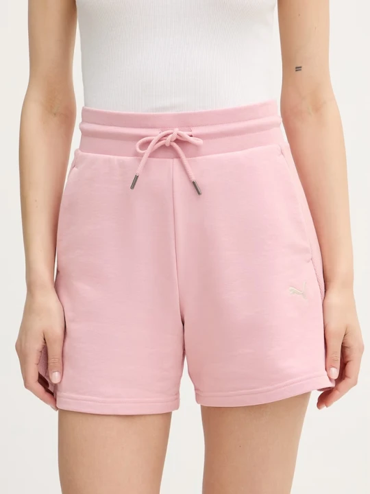 Zdjęcie produktu Puma szorty dresowe damskie z bawełną Class różowy