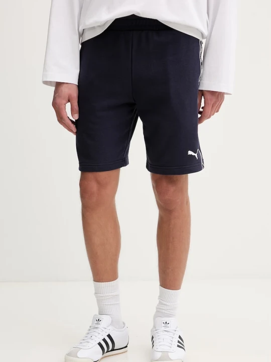 Zdjęcie produktu Puma szorty dresowe męskie z bawełną Essential Tape granatowy