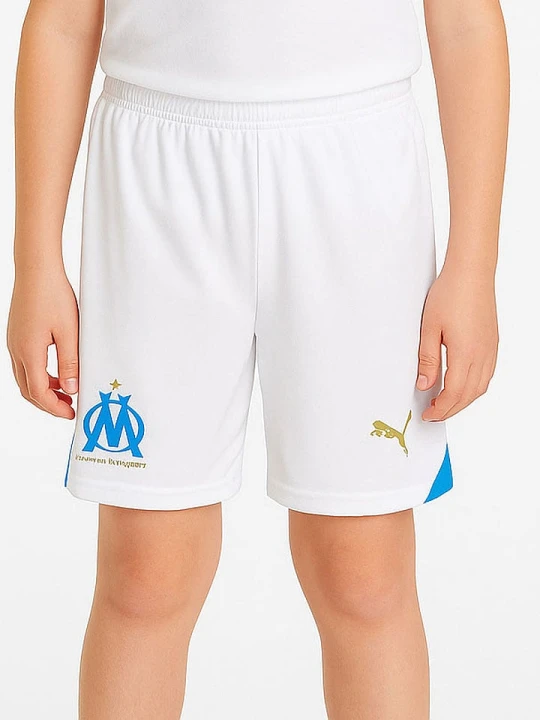 Zdjęcie produktu Puma Szorty "OM Shorts" w kolorze biało-niebieskim rozmiar: 116