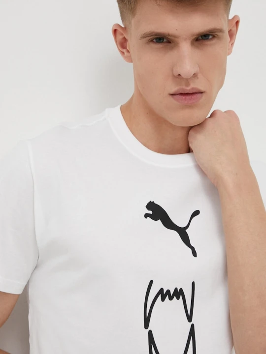 Zdjęcie produktu Puma t-shirt bawełniany biały