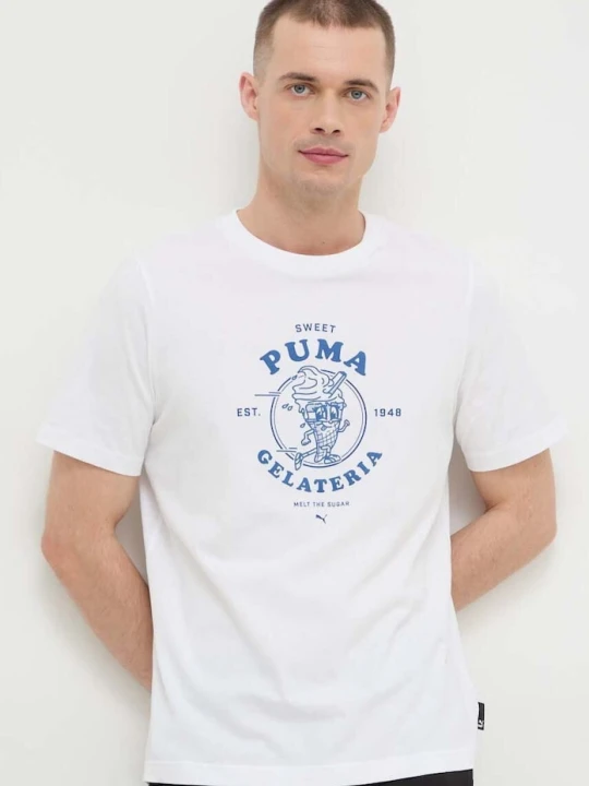 Zdjęcie produktu Puma t-shirt bawełniany biały