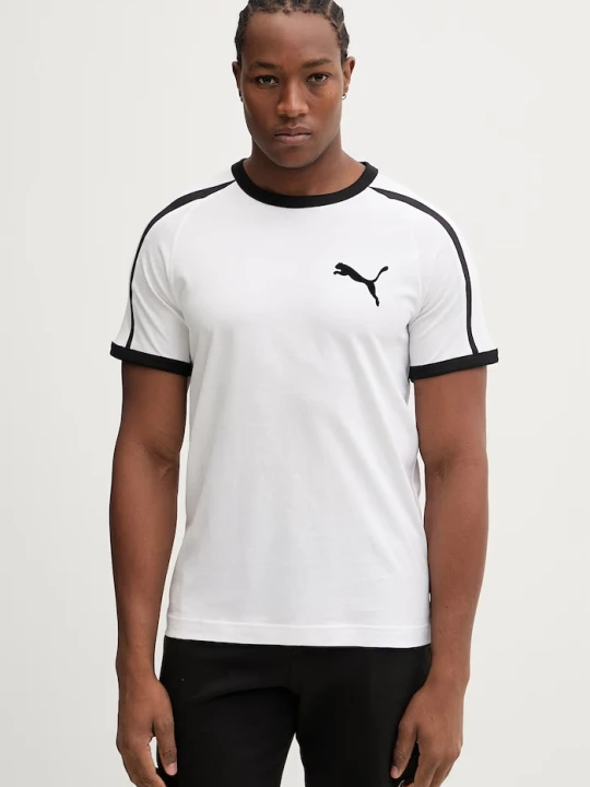 Zdjęcie produktu Puma t-shirt bawełniany Big Cat Ringer biały