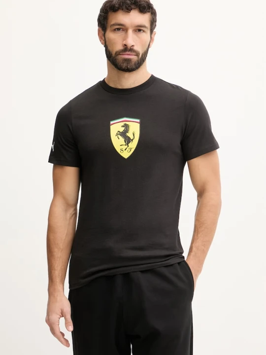 Zdjęcie produktu Puma t-shirt bawełniany Ferrari czarny