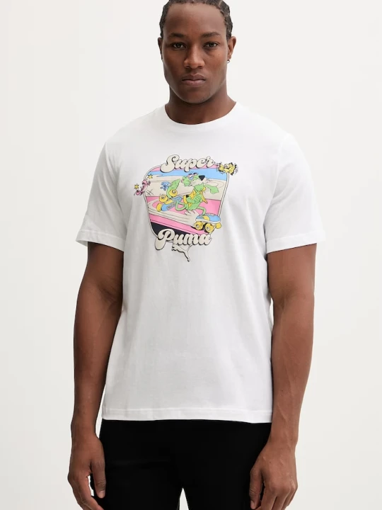 Zdjęcie produktu Puma t-shirt bawełniany GRAPHIC biały