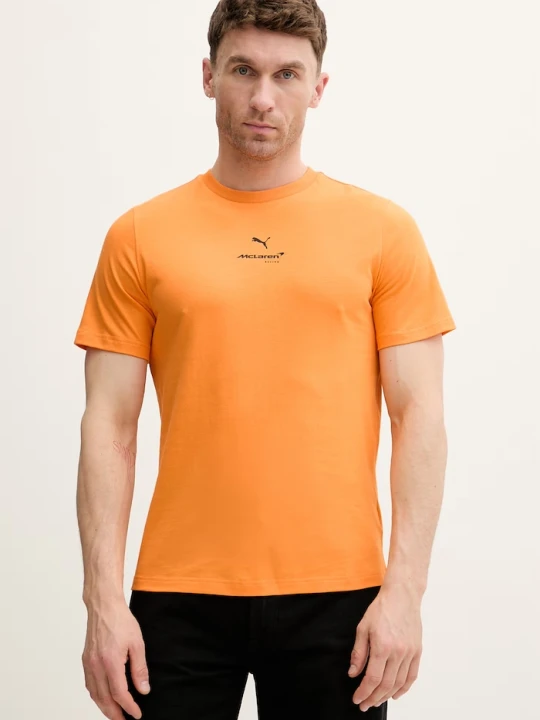 Zdjęcie produktu Puma T-shirt męski bawełniany McLaren pomarańczowy