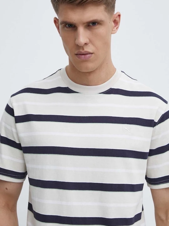 Zdjęcie produktu Puma t-shirt bawełniany MMQ beżowy