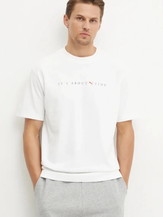 Zdjęcie produktu Puma t-shirt bawełniany MMQ Graphic Tee biały