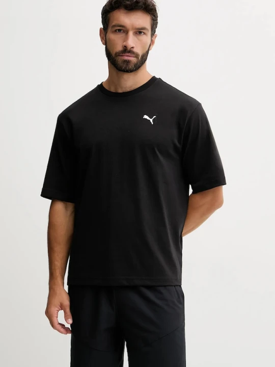 Zdjęcie produktu Puma t-shirt bawełniany Wardrobe Essential czarny