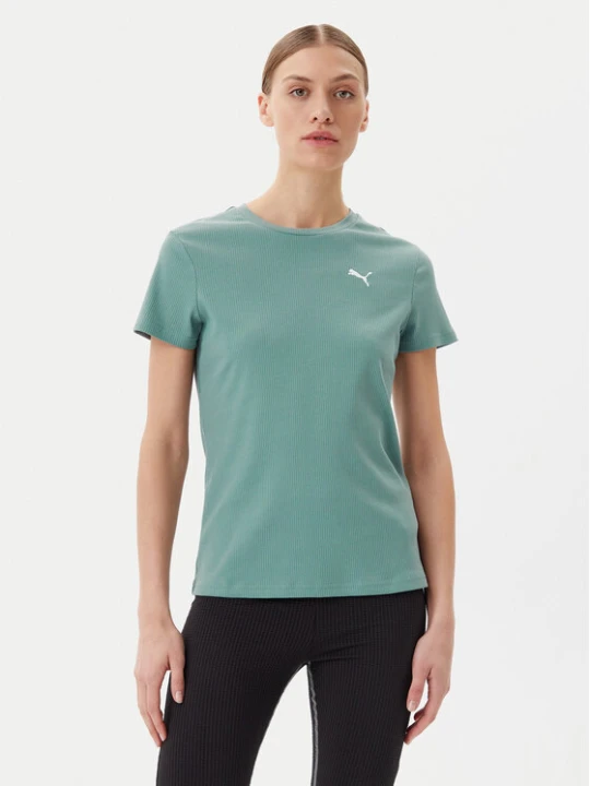 Zdjęcie produktu Puma T-Shirt Ess Elevated 685021 Zielony Slim Fit