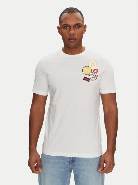 Zdjęcie produktu Puma T-Shirt Graphics Icon 684829 Biały Regular Fit