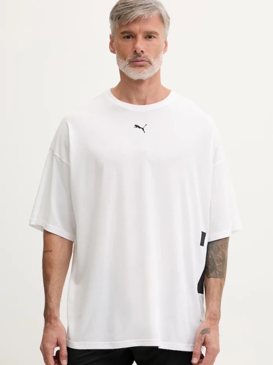 Zdjęcie produktu Puma T-shirt męski z bawełną GRAPHIC OVERSIZED biały