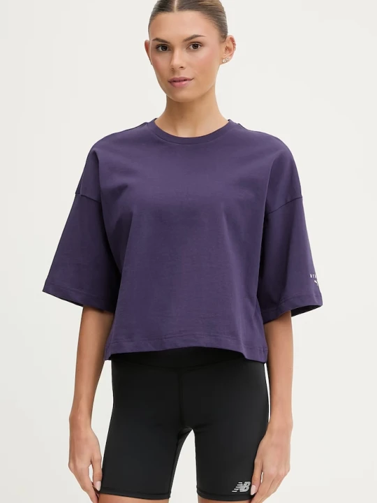 Zdjęcie produktu Puma t-shirt treningowy damski bawełniany City lifestyle HYROX fioletowy