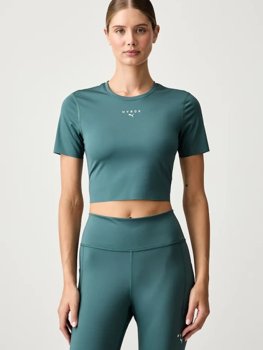 Zdjęcie produktu Puma T-shirt treningowy damski HYROX turkusowy
