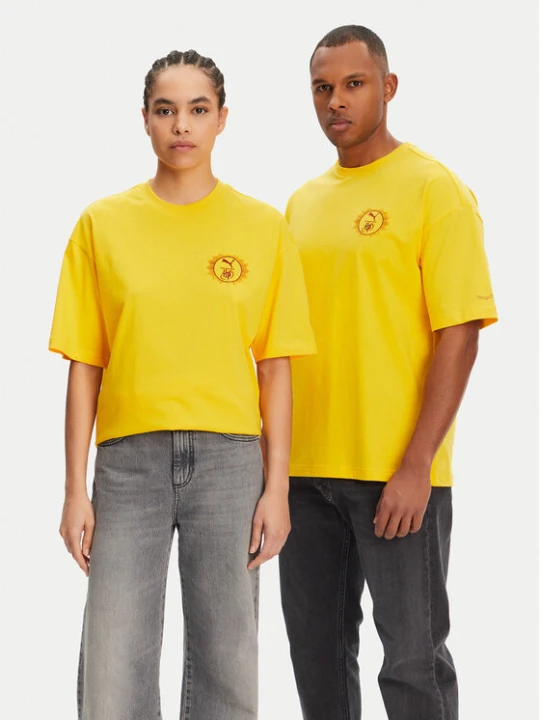 Zdjęcie produktu Puma T-Shirt Unisex Harry Potter 630092 Żółty Oversize