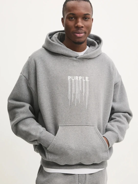 Zdjęcie produktu PURPLE BRAND bluza bawełniana HWT FLEECE PO HOODY szary