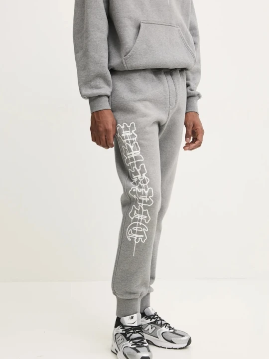 Zdjęcie produktu PURPLE BRAND spodnie dresowe bawełniane HWT FLEECE JOGGER szary