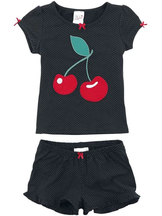 Zdjęcie produktu Pussy Deluxe Piżama "Dotties & Cherry" w kolorze czarnym rozmiar: 110/116