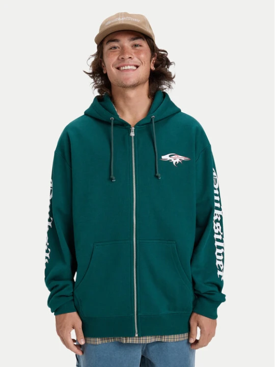 Zdjęcie produktu Quiksilver Bluza Old English EQYFT05156 Zielony ciemny Oversize
